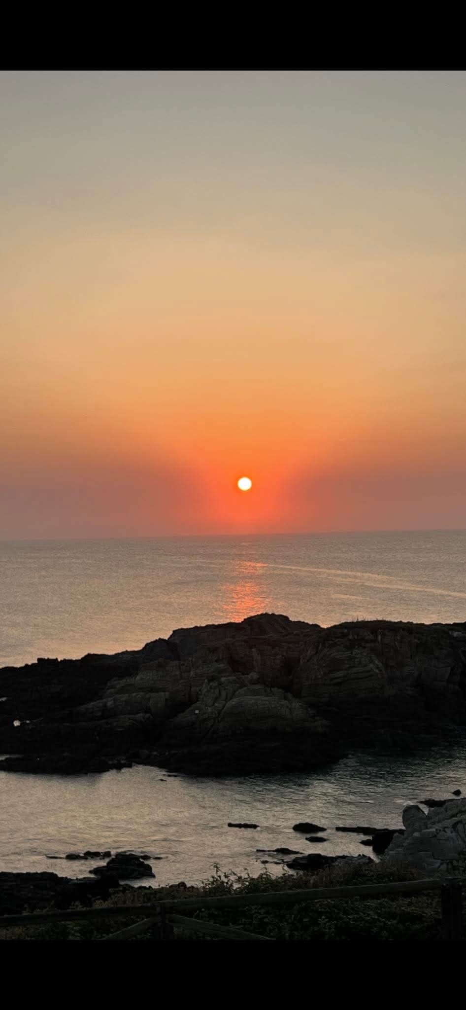 Atardecer en el horizonte tapiego